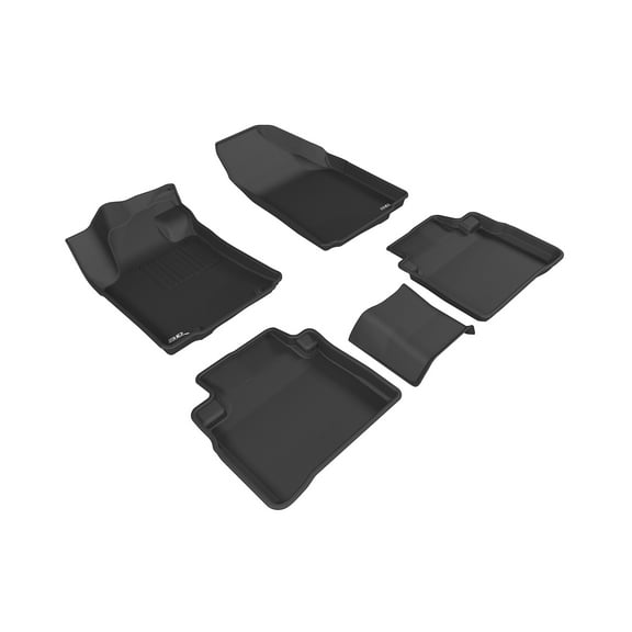 3D MAXpider Custom Fit KAGU Floor Mat (BLACK) Compatible with NISSAN MAXIMA 2016-2023 - Full Set