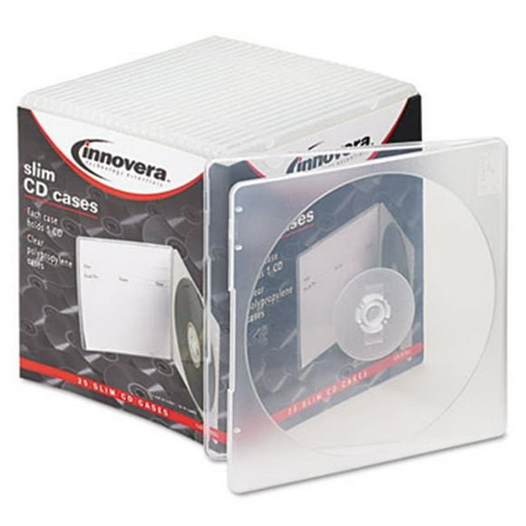 Innovera 81900 Slim CD Case- Clear- 25-Pack