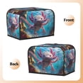 thumbnail image 3 of Yiaed Cute Underwater Axolotl Print Two Slice Bread Machine Cover, Universal Size Kitchen Appliance Cover for Bread Machine,Bread Machine Cover, 3 of 7