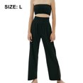 thumbnail image 2 of Hukapapa Conjuntos de Entrenamiento para Mujer Conjuntos de Yoga Deportivos sin Mangas de 2 Piezas, Ropa Deportiva de Baile Sexy,Negro,L,, 2 of 7