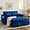 Blue, variant on 3 in 1 Sleeper Sofa Bed,Velvet Convertible Sofa Bed Pull-Out Bed Couch With Side Pockets,55'' Loveseat Sleeper Sofa with Adjustable Backrest for Living Room,Bedroom,Apartment and Small Space,Black
