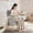 Raw wood legs Teddy fleece | Light gray, variant on Rocking Chair Nursery, Glider Rocking Chair with High Back & Side Pocket, Teddy Upholstered Glider Rocker with Padded Seat High Backrest for Living Room/Bedroom/Nursery