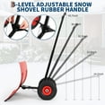 thumbnail image 3 of Pelle à Neige avec Roues – Charrue Pousseuse Robuste 29,1 Po L x 19,3 Po H – Pousseur Ergonomique – Poignée à Angle et Hauteur Ajustables – pour Entrée et Trottoir, 3 of 7