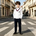 thumbnail image 4 of Coerni School Uniform Sweater Vest for Boys Spring & Fall Trendy Layering Knitted Sleeveless Tops Kids Back to School Daily Wear, 4 of 5
