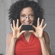 Always With You by ThinOptics Slim Reading Glasses with Case that Sticks to Your Phone - Ultra-Thin Armless Pocket Readers - Lightweight, Durable, Convenient - Clear, 2.0x