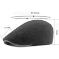thumbnail image 2 of CoCopeaunts Newsboy Hat Wool Autumn Winter Hat Beret Adjustable Ivy Flat Cap Artist Painter Beret Hat Male Female Cabbie Hat, 2 of 7