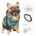 thumbnail image 3 of Balery Retro Wooden Sudadera con Capucha para Perros Pequeños – Ropa para Mascotas, Disfraz para Perros y Gatos, Ideal para Fiestas y Cosplay-X-Small, 3 of 7