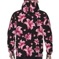 thumbnail image 7 of Naloa Lilies Flowers Men's Casual Hooded Collar Drawstring Hoodies Pullover Sweatshirts Casual Long Sleeve Shirts-3X-Large, 7 of 7