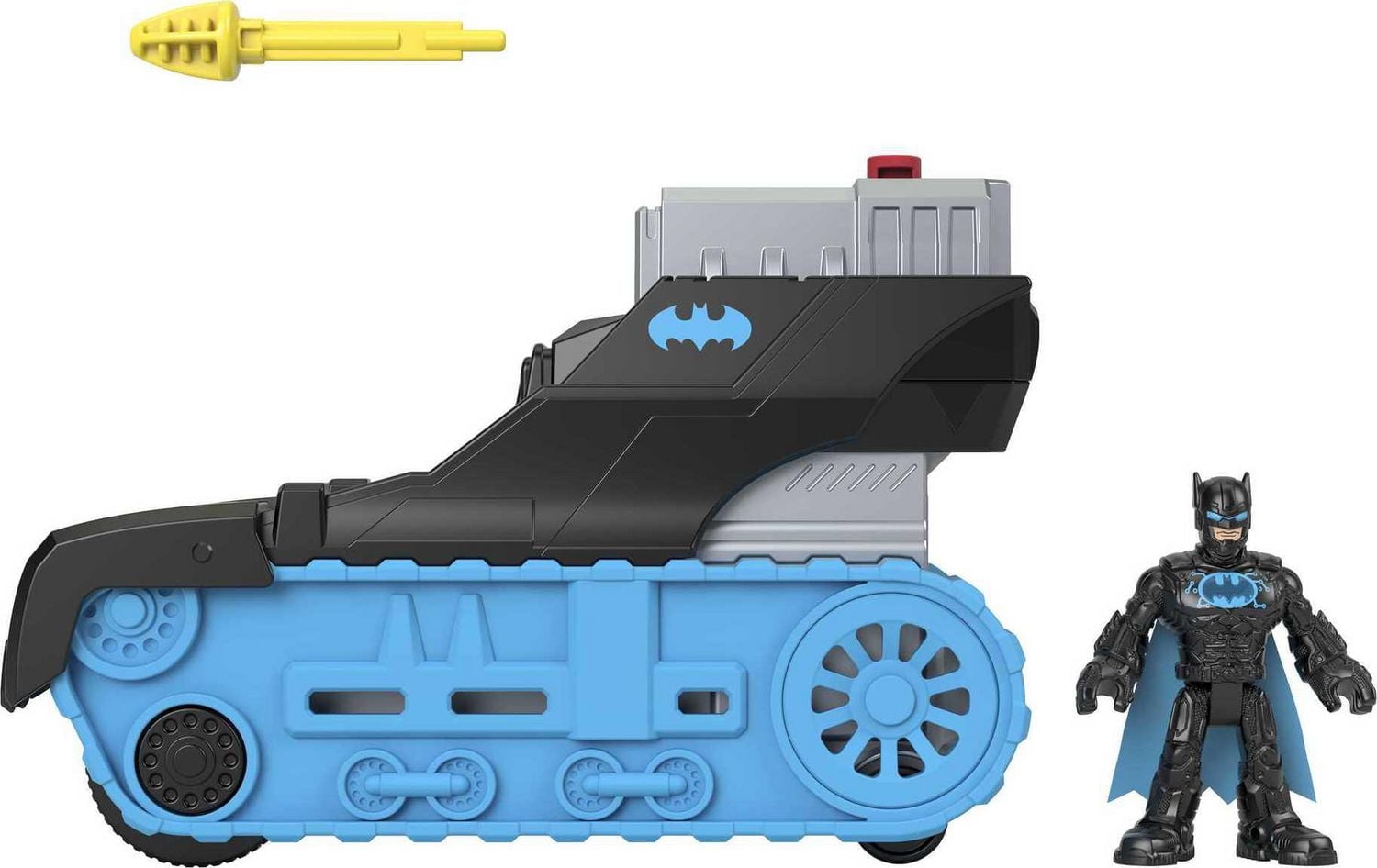 Fisher-Price Tank Bat-Tech Imaginext DC Super Friends de Fisher-Price, véhicule à pousser avec figurine Batman