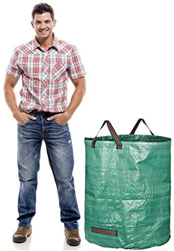 H30, D26 inches GardenBag 3-Pack 72 Gallons Garden Lawn and Leaf Bags Reuseable Yard Waste Bags with Dual Handles 