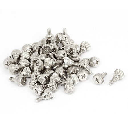 50pcs M3.5x6mm Male Thread Nickel Coated Computer Desktop PC Case Thumb Screws 50pcs M3.5x6mm Male Thread Nickel Coated Computer Desktop PC Case Thumb Screws