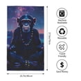 thumbnail image 2 of KLL Starry Sky Meditating Chimpanzees Ultra Absorbent & Soft Hand Towels for Bath, Hand, Face, Gym and Spa-27.5x16in, 2 of 7