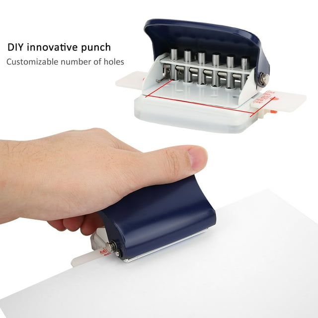 Multi Function Paper Puncher, 26 Hole Manual Office Supplies Tool For A4, B5, A5, Graduation Marks, Scrap Box, DIY Binding