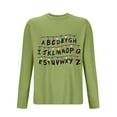 thumbnail image 3 of Wyobmus Mens Soft Active Shirt Long Sleeve Crewneck Athletic Undershirt Casual Home Wear Printed Pajama Tops A-Green, 3 of 3
