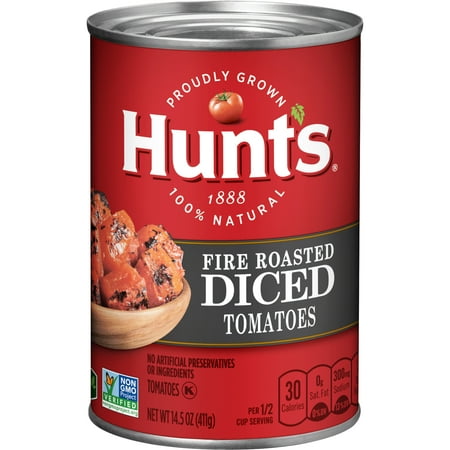 (6 Pack) Hunt's Fire Roasted Diced Tomatoes, 14.5