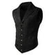 thumbnail image 5 of Chaleco de traje estilo corte para hombre: chaqueta sin mangas de un solo pecho, material de poliéster, color liso, apto para trabajo/fiestas, tallas S-XXXL., 5 of 7