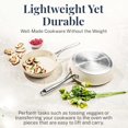 thumbnail image 3 of Gotham Steel Hammered Cream 10 Piece Ceramic Nonstick Cookware Set with Lids and Utensils – Oven & Induction Safe, 3 of 8