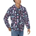 thumbnail image 4 of Zip Up Hoodies for Men - Watercolor Marine Animals Long Sleeve Comfrt Men'S Fashion Hoodies & Sweatshirts, Jackets for Men Hoodies Pullover Clothing Clothes with Pouch, 4 of 5