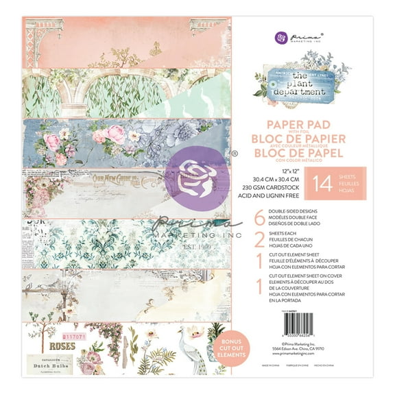 Prima Marketing Double-Sided Paper Pad 12"X12" 26/Pkg-The Plant Department