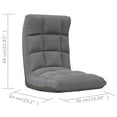 thumbnail image 2 of vidaXL Folding Floor Chair Light Gray Fabric, 2 of 9