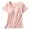 M337 Pink, variant on Tfken Summer T-Shirts For Women Short Sleeve Crew Neck Stripe Tops Casual Fashion Daily Wear Female Soft Shirts Black