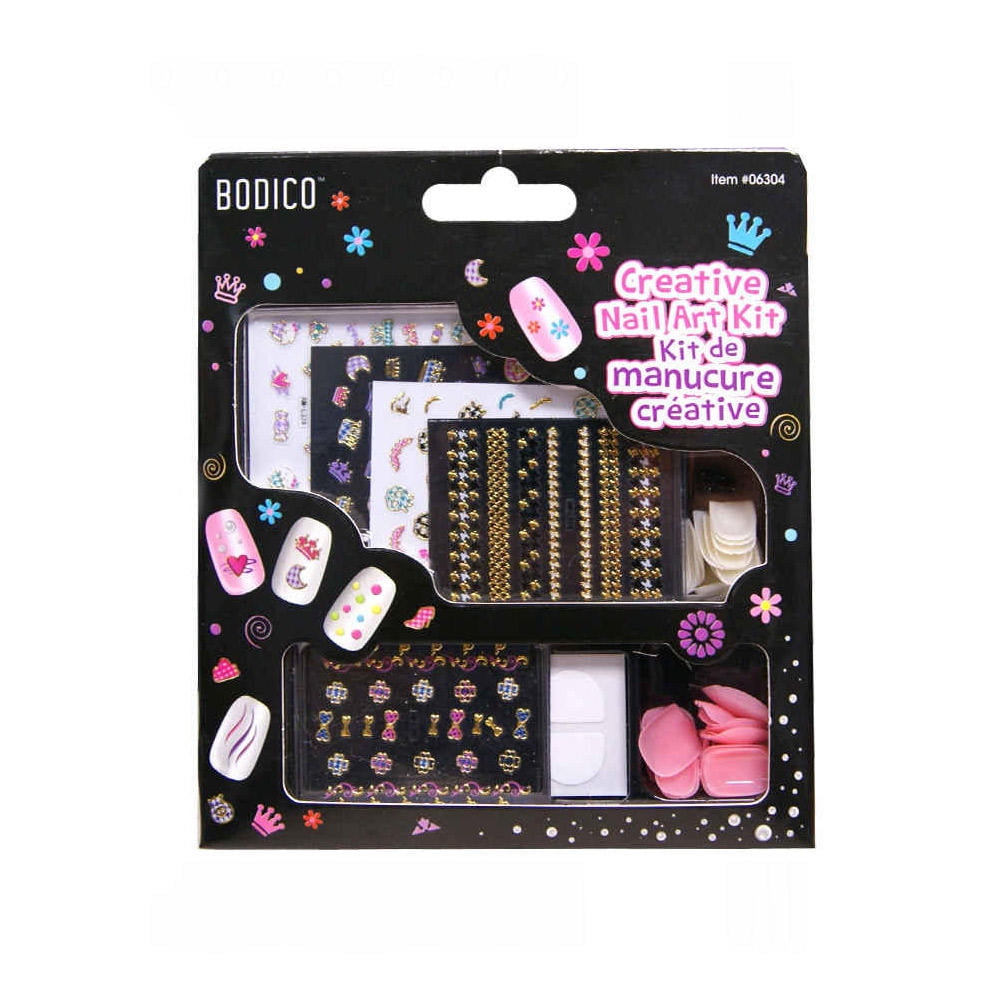 Girls Creative Nail Art Kit/Set, Contain Petite Color Nails, PressOn