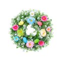 thumbnail image 3 of Corona de Pascua, decoración del hogar, decorativa, corona de flores artificiales, corona de primavera con 35 cm, 3 of 9