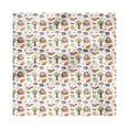 thumbnail image 1 of Forest Decorative Satin Napkins Set of 4, Doodle Woodland Creatures as Honey Bear Rabbit Fox and Raccoon in Nature Habitat, Square Fabric Party & Dinner Napkin, 18", Multicolor, by Ambesonne, 1 of 2