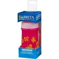 Brita Soft Squeeze Water Filter Bottle For Kids, Pink Butterflies, 13 ounce, BPA Free
