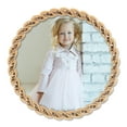 thumbnail image 2 of 4x4 Round Gold Metal Picture Frame with Rope Design, 2 of 3