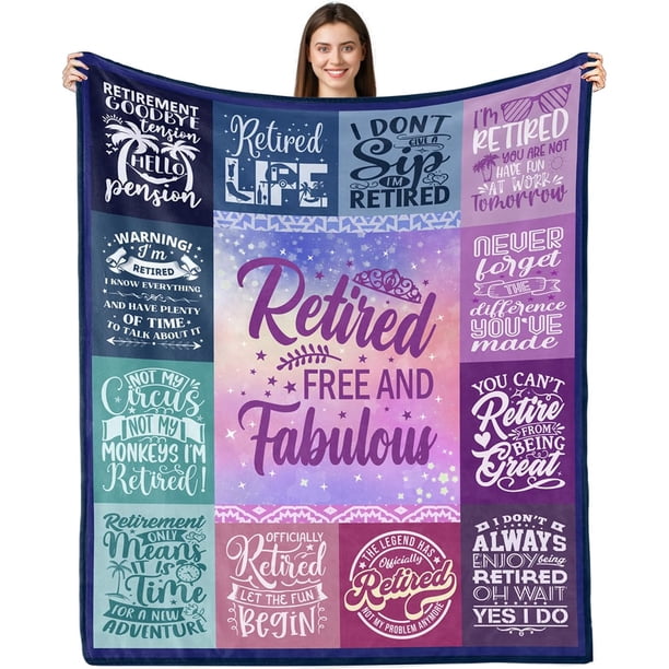 LHSHID Retirement Blanket Gift Retirement Gifts for Women Retired Gifts for Women Best Retirement Gifts Farewell Gifts for Coworkers Coworker Leaving Gifts for Women Throw Blanket 30"x40"