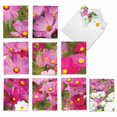 thumbnail image 1 of The Best Card Company - 10 Blank Note Cards with Flowers (4 x 5.12 Inch) - Floral Notecards, All Occasion Boxed Assortment - Cosmos-Politan M6029, 1 of 4