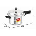 thumbnail image 4 of Deluxe Hard Anodized Aluminium Outer Lid Pressure Cooker - 3 Liters, Silver | Aluminium Pressure Cooker - Sturdy & Durable | Heat Resistant, Easy Grip, Bakelite Handle, 4 of 5