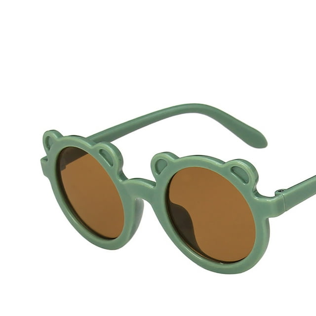SUNSIOM Lunettes de Soleil pour Enfants, Monture Ronde pour Garçons et Filles