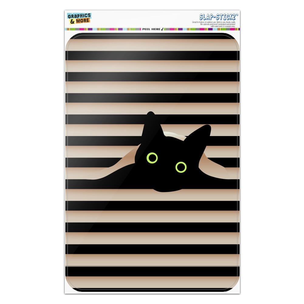 Black Cat In Window Home Business Office Sign - Walmart.com