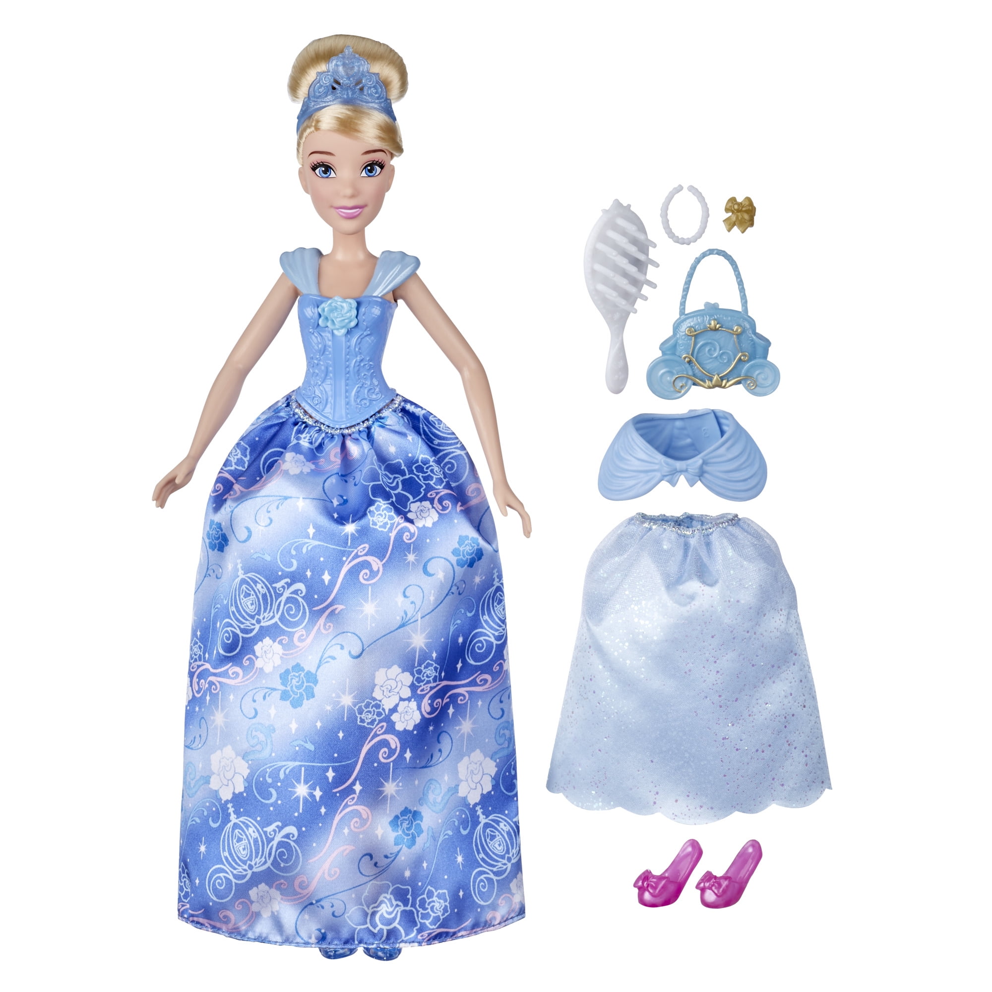 New Disney Princess Figure Series 4 Tiara Collection Cinderella Pink Dress