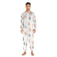 thumbnail image 5 of Adult Christmas Onesie Pink Pigs Christmas Trees White Heart Zipper One-Piece Pajamas Unisex with Pockets, 5 of 6