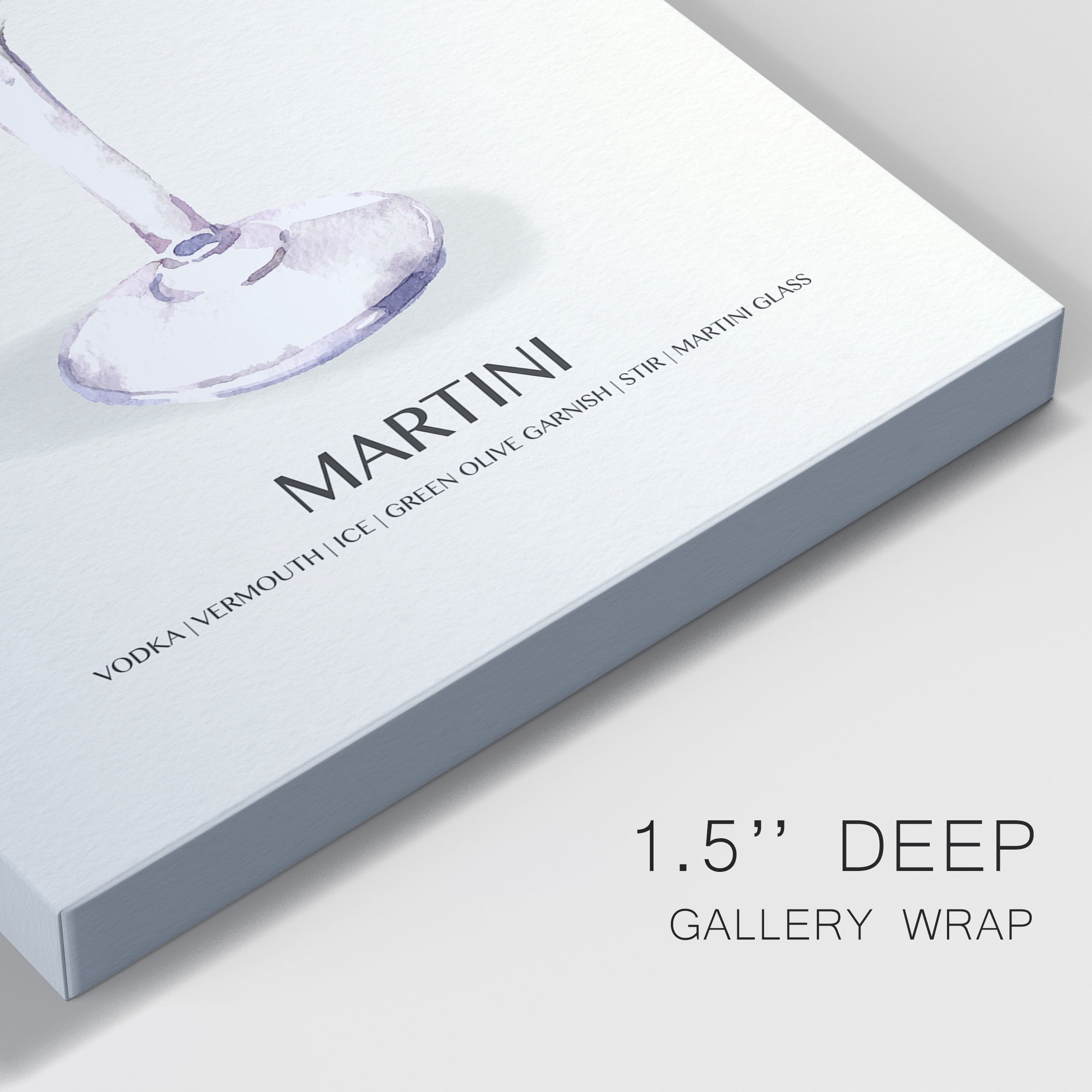 Martini Premium Gallery Wrapped Canvas - Ready to Hang - 12 x 18