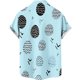 thumbnail image 3 of Ceisia Easter Graphic Print Shirt Men's Relaxed Fit Short Sleeve Button-Down Casual Top with Pocket Light Blue XXXL Gifts, 3 of 4