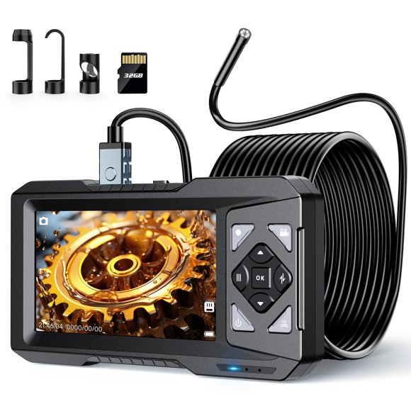 Endoscopio AukonVee 1080P HD de 4,3 pulgadas con cable IP67 de 16,4 pies