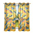 thumbnail image 6 of Yayeee Window Curtains Set of 2 for Living Room Light Filtering 63"x42", Yellow Sardines Pattern, 6 of 7