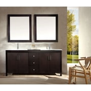 ARIEL HANSON 73 IN. DOUBLE SINK VANITY SET IN ESPRESSO