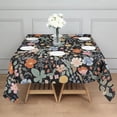 thumbnail image 3 of Pioneer Flower Floral Print Pattern Square Tablecloth,Waterproof Square Table Cover,Wipeable Spillproof Washable Table Cover for Home Kitchen Party Decor 60"x60"(152x152cm), 3 of 6
