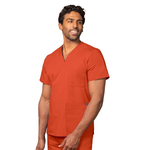 Adar Universal Unisex Scrub Set - Unisex V-Neck Scrub Top & Tapered Drawstring Scrub Pants