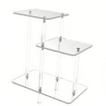 thumbnail image 3 of Mesa auxiliar de acrílico transparente para decoración del hogar, pequeña mesa auxiliar de 3 niveles para pasillo, mesita de noche, baño, sala de, 3 of 7