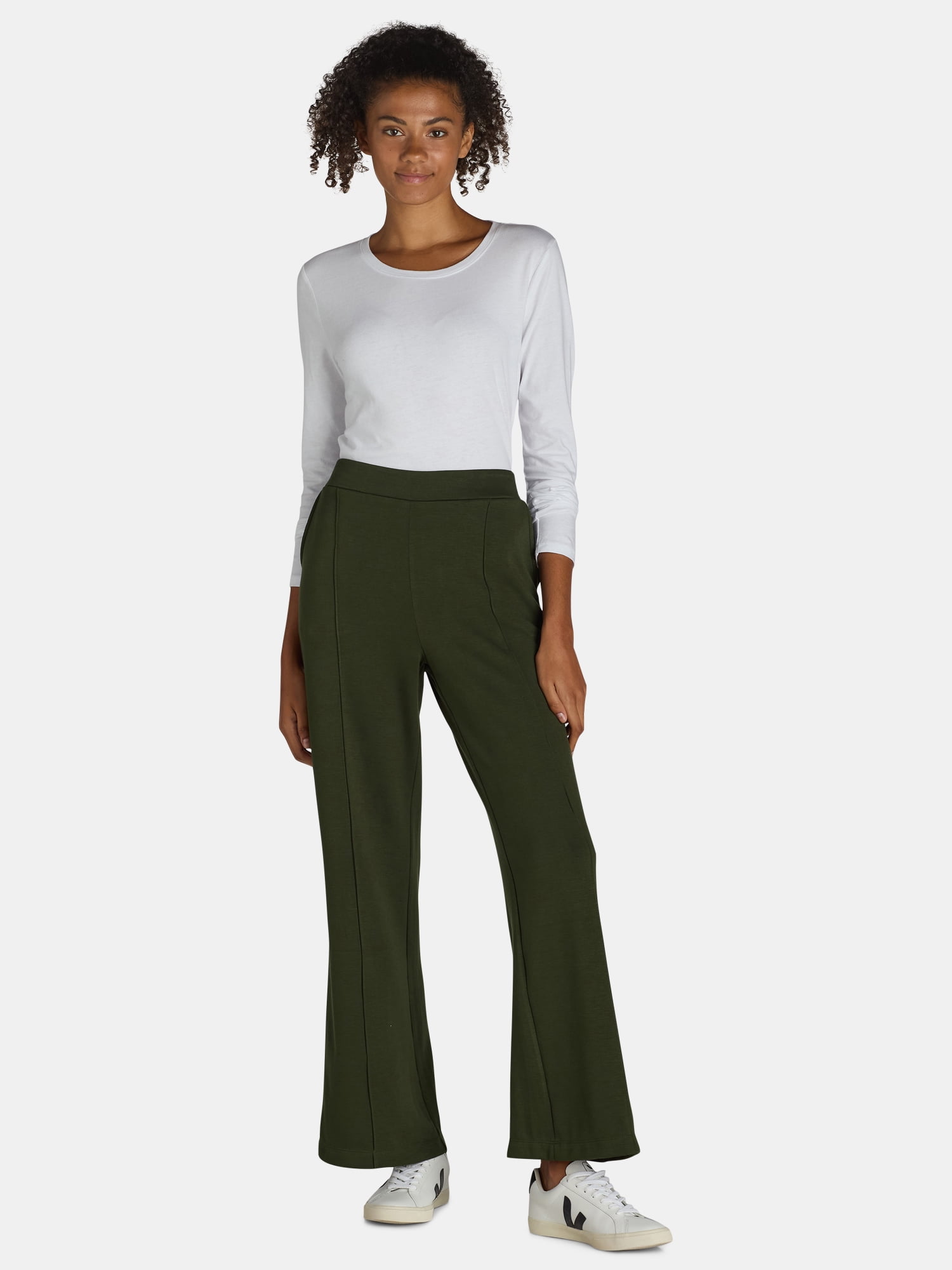 Scoop Women’s and Women’s Plus Ultimate Scubaknit Seamed Sweatpants, Sizes XS-4X