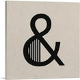 thumbnail image 1 of ARTCANVAS Beige Black Line Alphabet And Sign Symbol Canvas Art Print - Size: 26" x 26" (0.75" Deep), 1 of 9