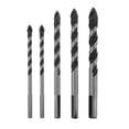 thumbnail image 1 of S SERENABLE 6-12mm Multifunctional Ceramic Wall Glass Drilling Hole Working Set Black 5PCS, 1 of 9
