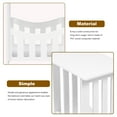 thumbnail image 2 of OUNONA Narrow White Nightstand PVC Wood Plastic Board Storage Round for Living Room 1Pcs, 2 of 6