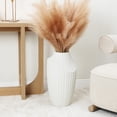 thumbnail image 4 of LuxenHome White MgO Modern Abstract Sculpture 20-Inch Tall Vase, 4 of 8